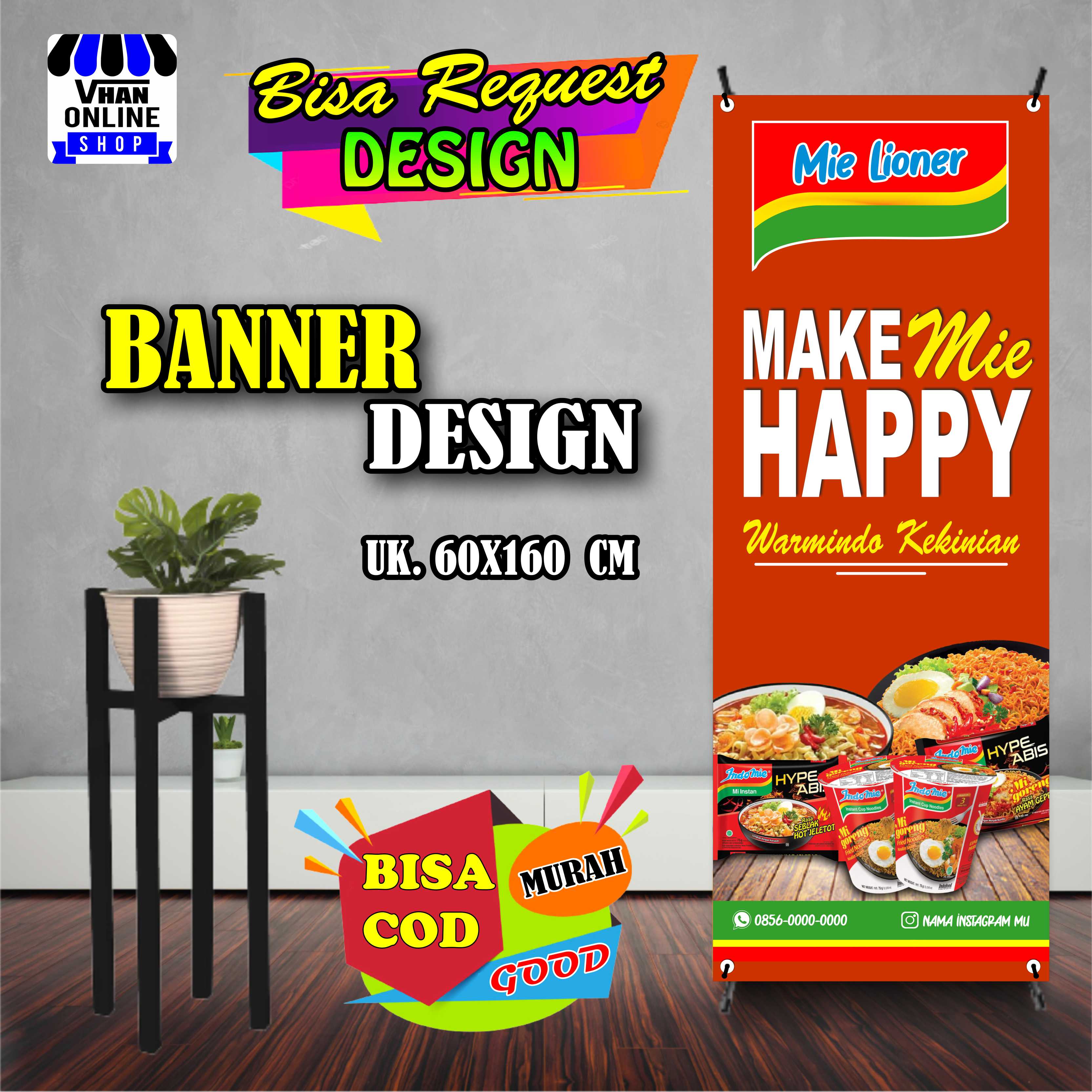 Spanduk Banner Warmindo Mie Viral Warung Makan Indomie Bagus Murah Lazada Indonesia 9314