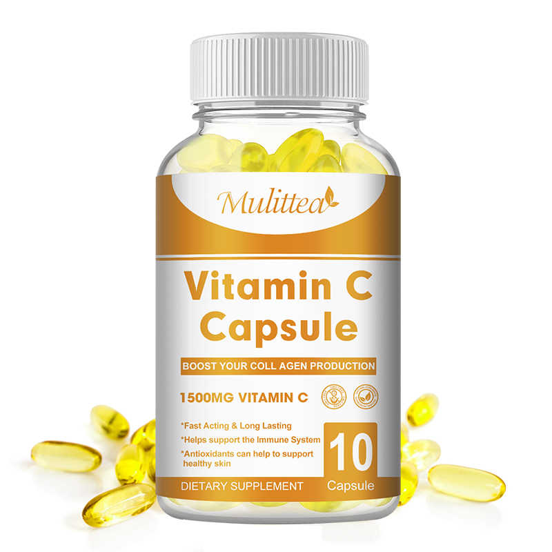 Mulittea Vitamin C Capsules 1500Mg Enhance Immunity Maintain Cell