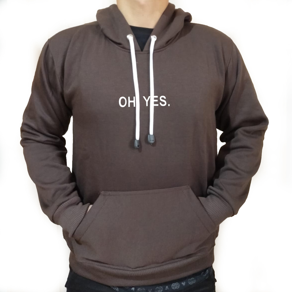 Jaket Hoodie Sweater Polos OH YES Pria 