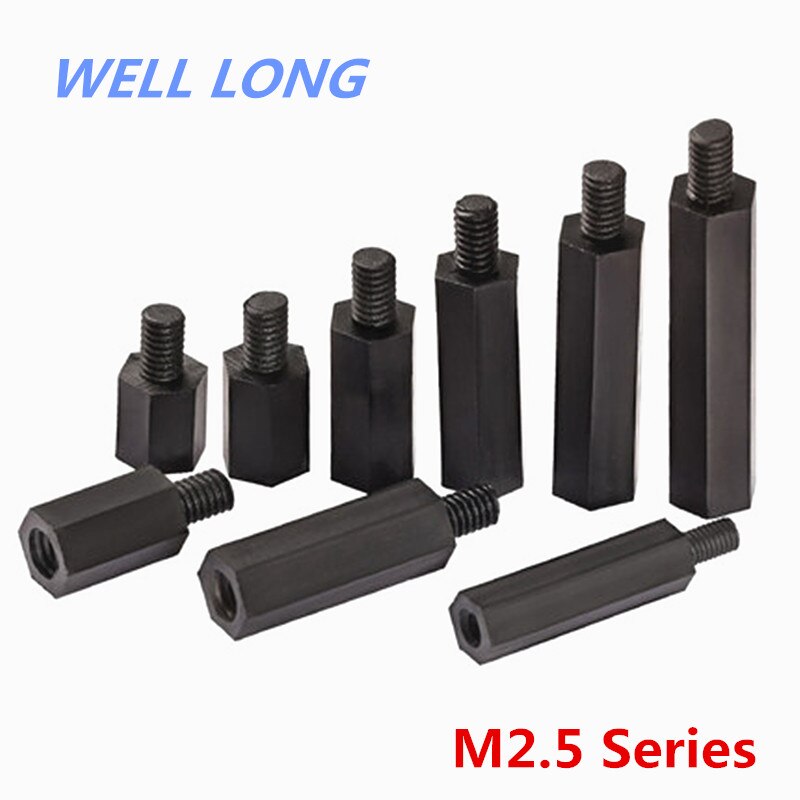 10Pcs Spacer Pastic Nylon Spacer Screw plastik M2.5 pilar 5mm 6mm 8mm