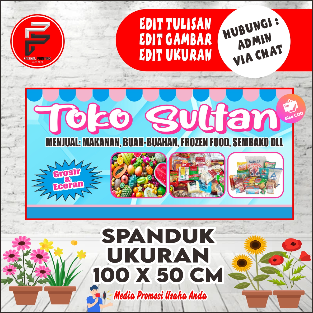 Spanduk Toko Sembako Banner Toko Serba Ada Spanduk Warung Banner