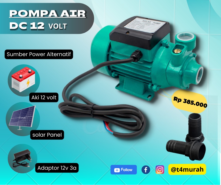 Solar Pump Dc 180w Pompa Air Tenaga Matahari Accu 12v Lazada Indonesia