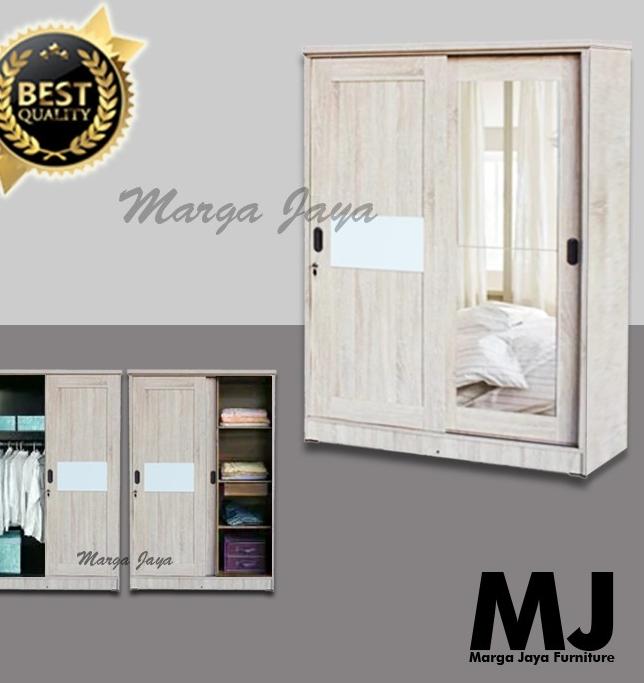 Lemari Pakaian Sliding 2 pintu sonora oak .Marga Jaya