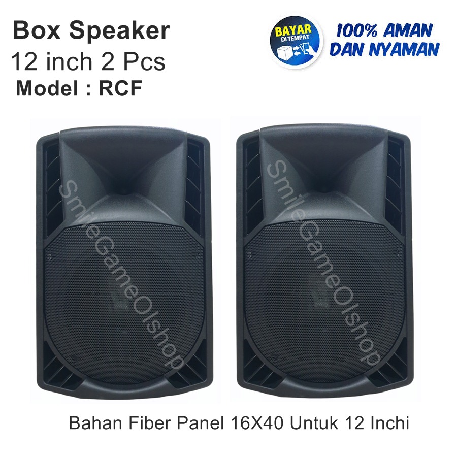 Box Speaker Model Rcf 12 Inchi 2 Unit / 1 set bahan fiber lengkap baut