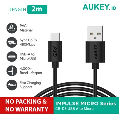 Aukey Cable Micro USB 2.0 2M (NO PACKING & NO WARRANTY)