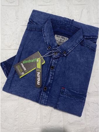 KEMEJA COWOK LENGAN PENDEK PRIA DENIM 
