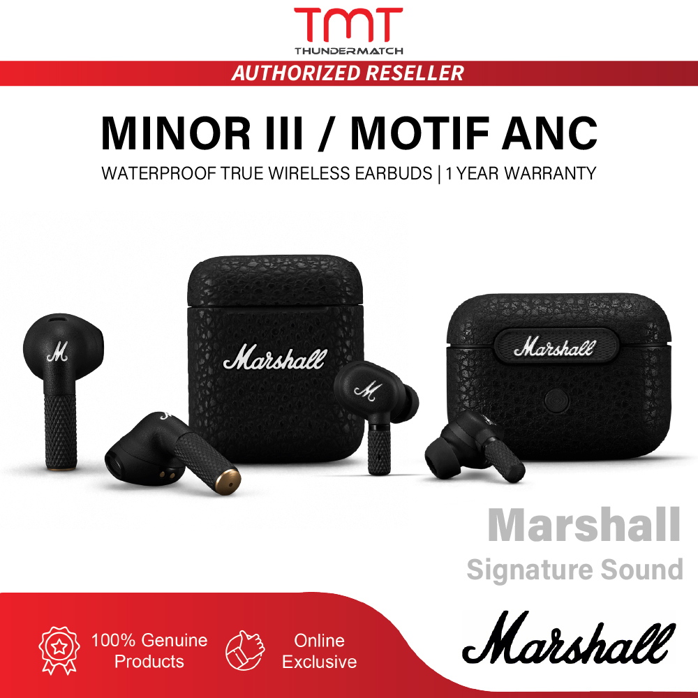Auriculares Marshall Motif A.N.C. True Wireless Stereo (TWS) Bluetooth  Call/Music Negro