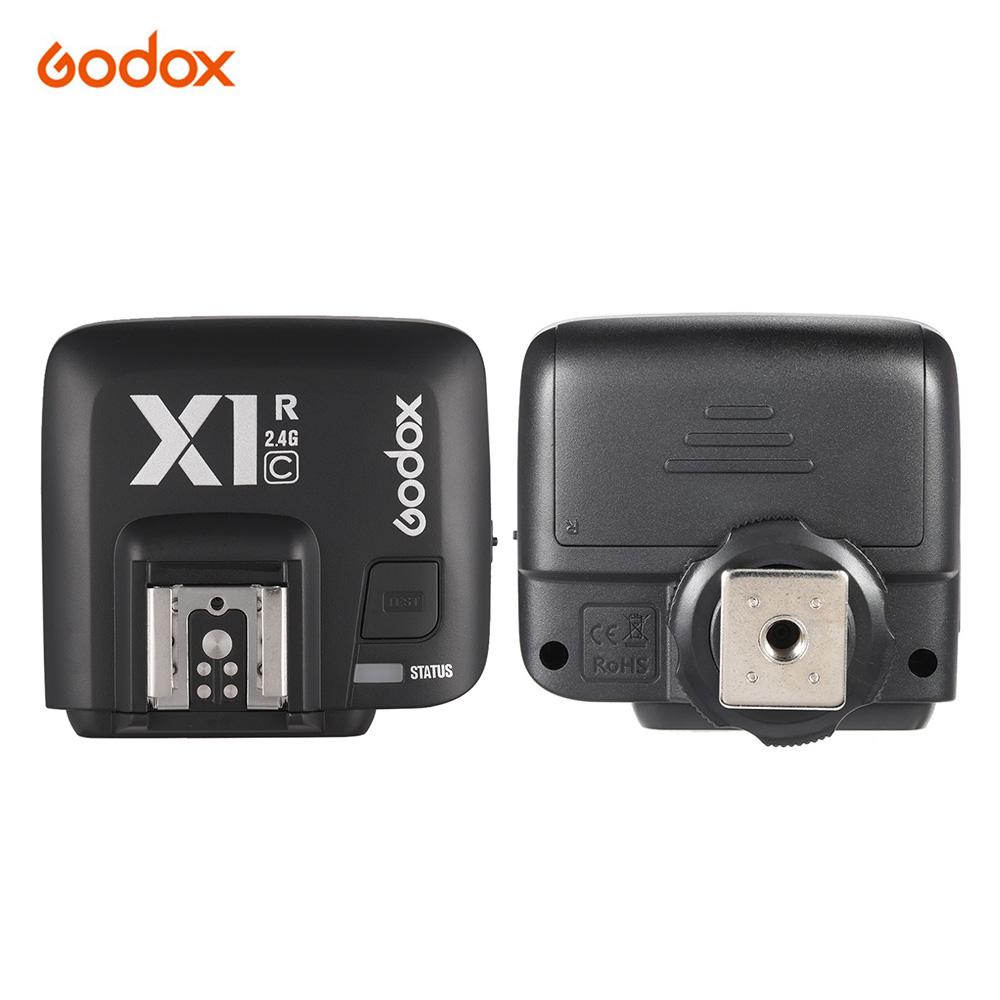 Godox x1r-c 32 channels ttl 1/8000s wireless remote flash receiver shutter release for canon eos cameras godox x1t-c transmitter