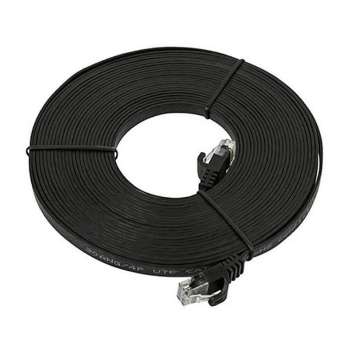 Mediatech Kabel Lan Flat 15m Cat 6 - Hitam - 669251