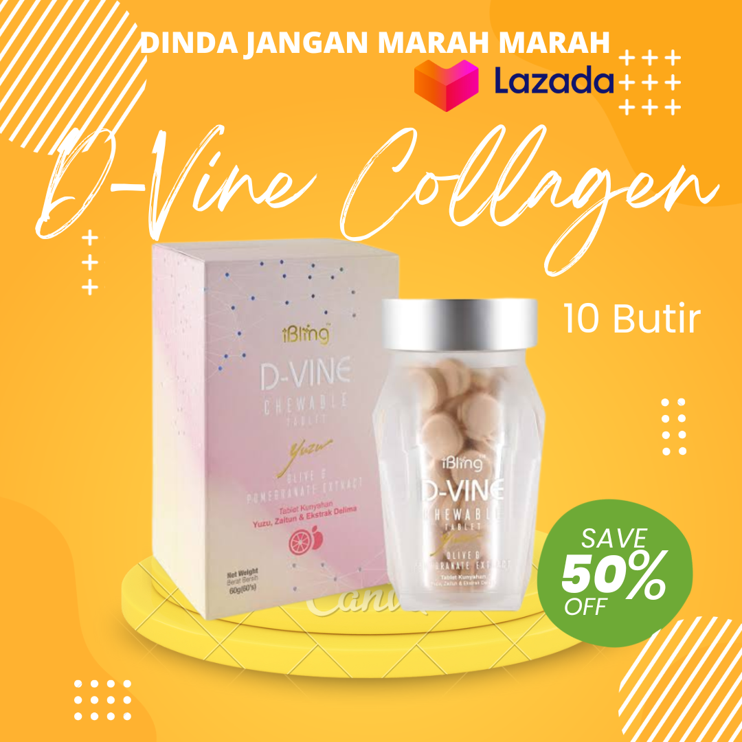 DVINE Collagen 10 Butir Original By Wellous iBling Candy Collagen