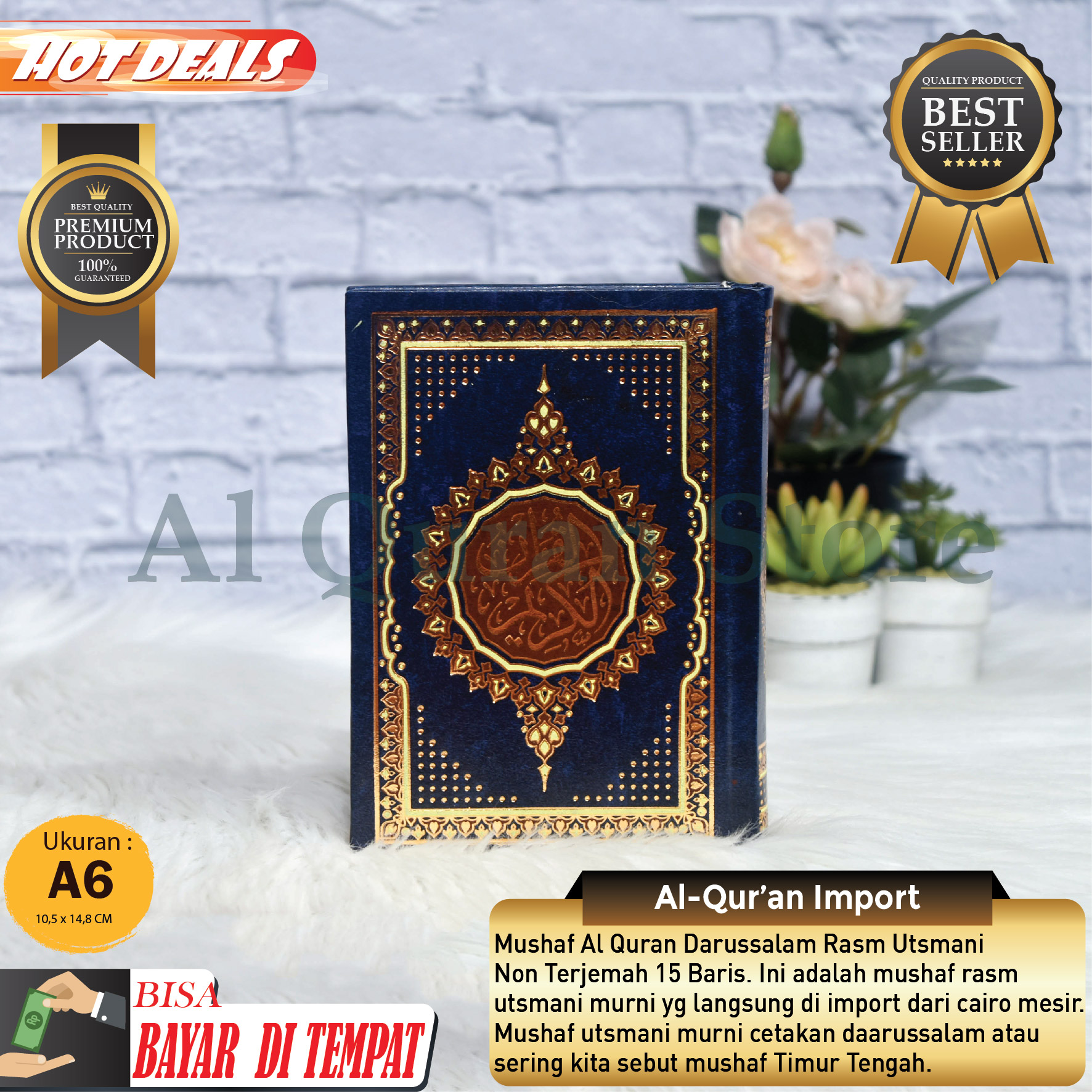 BARU! Al Quran Utsmani Darussalam Bairut Timur Tengah Uk.Saku A6 (10x15