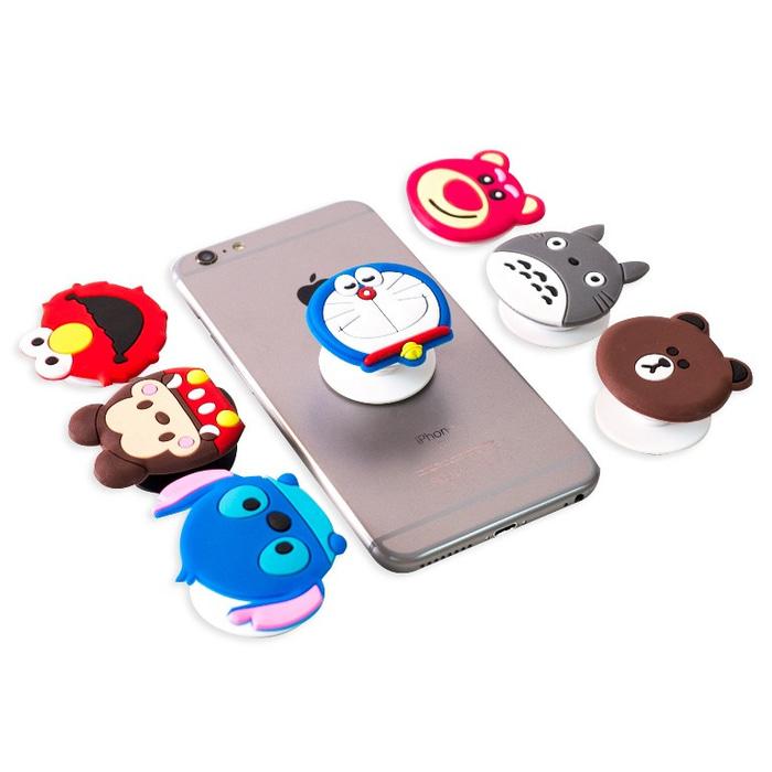Pop Socket 3D Aksesoris HP Handle Silicon Karakter Cartoon Pop