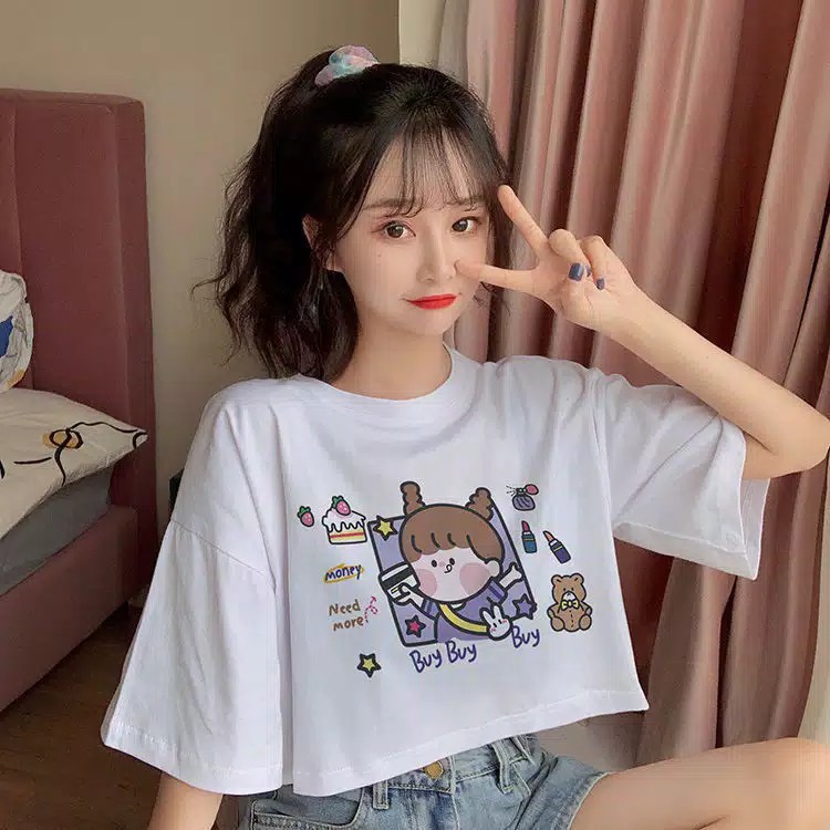 Jual Plain Crop Tee Terbaru - Jun 2022 