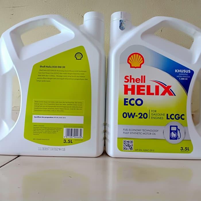 OLI MESIN SHELL HELIX ECO 0W-20 @3,5 LITER / AKSESORIS MOTOR / MOBIL / VARIASI / BERKUALITAS / OTO-A3361