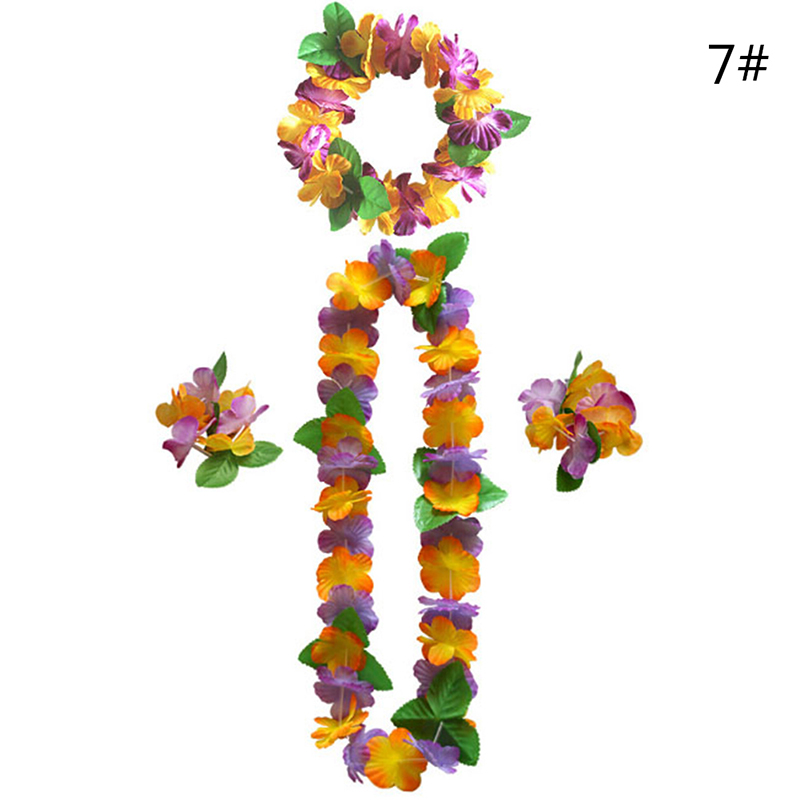 3 JUMBO LEI GARLAND 27 FEET Total Silk Hawaiian Luau #AA28 Free Shipping 