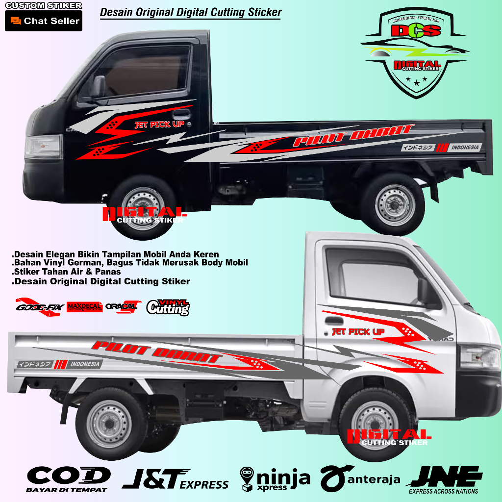 Cutting Stiker Mobil Pickup New Carry Stiker Striping PILOT DARAT New ...