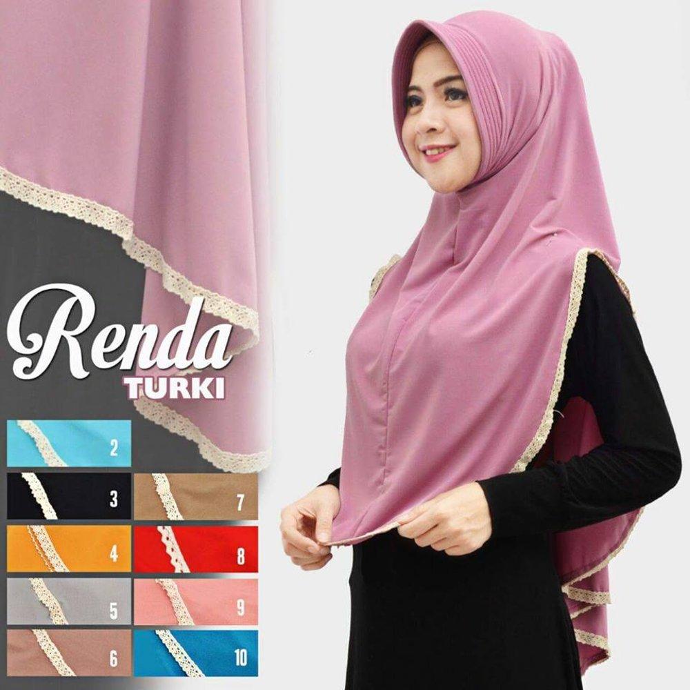 Mesh Jilbab Instan Renda Turki - HIJAB INSTANT Renda TURKI - 1 pc