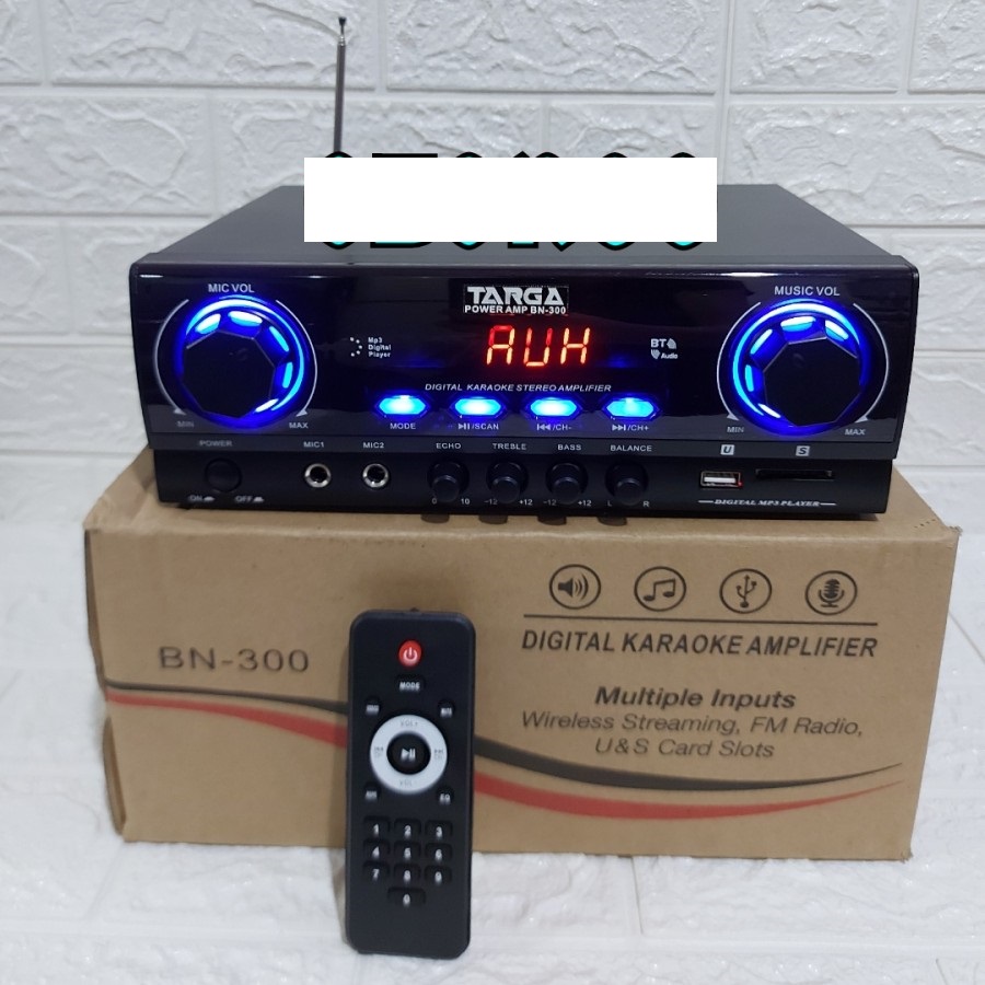 MOLM - AMPLIFIER TARGA BN 300 AMPLI KARAOKE TARGA BN 300 BUETOOTH USB RADIO CANCER.STORE09 Harga 106,900 rupiah*Gratis Ongkir