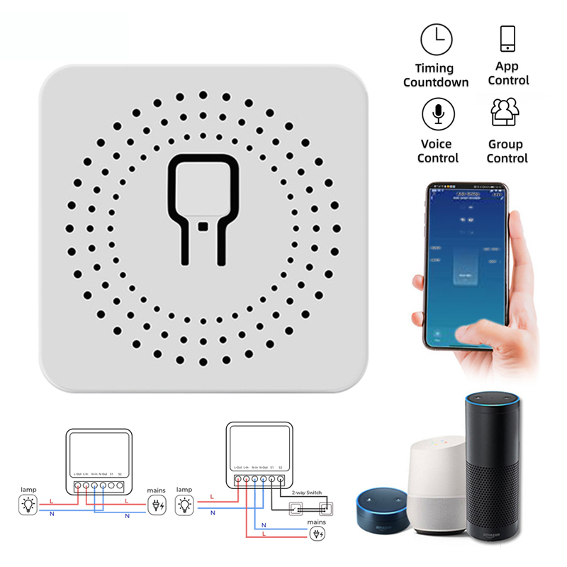 Easehome (Còn Hàng) Mô-đun Điều Khiển Ứng Dụng Công Tắc Thông Minh Wifi 10A Công Tắc Rơ Le Không Dây Thiết Bị Nhà Thông Minh Tự Làm Phổ Biến Cho Google Home Alexa