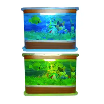 Promo Aquarium Kotak Mini Lengkap Mesin Oxygen Dan Lampu Lazada