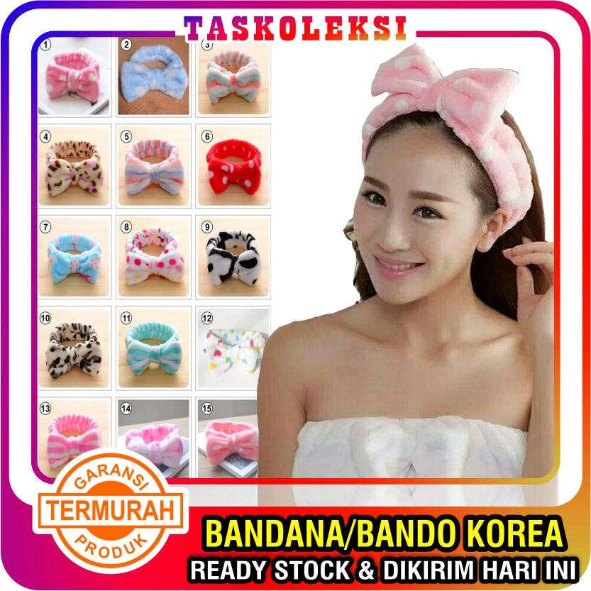 TK - BANDANA / BANDO RAMBUT MOTIF PITA CANTIK WARNA WARNI IMPORT MURAH BATAM