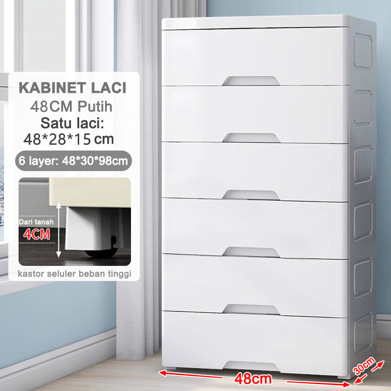SAKULA Laci Plastik Pakaian 7 Tingkat/lemari susun serbaguna / Laci