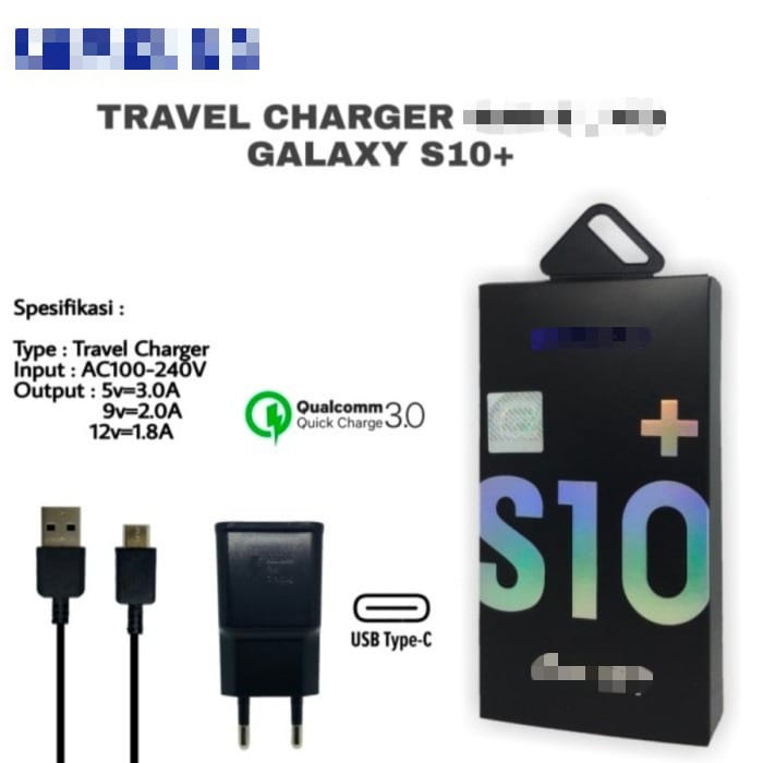 Fast Charger Samsung S10 Plus S10+ Charger Original Fast Charging