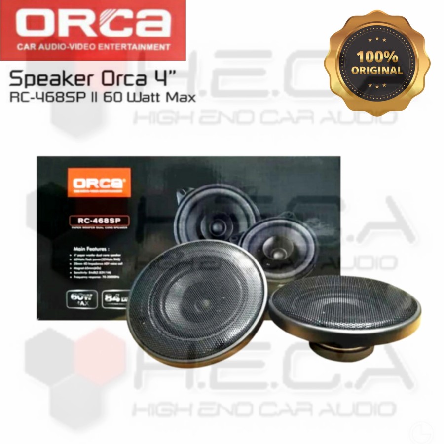 Speaker Coaxial 4" ORCA RC468SP Audio Pintu Mobil 2way 4 inch
