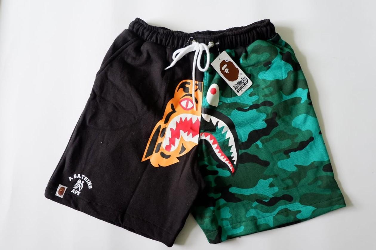 Celana Pendek Olahraga Shortpants Jogger Sweat / Short PantsTraining Camo Loreng Army ( Hype Beast )- BAPE ( Bathing Ape )