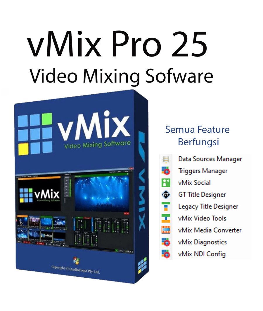 Software Virtual Video Mixer vMix Pro 25 Lazada Indonesia