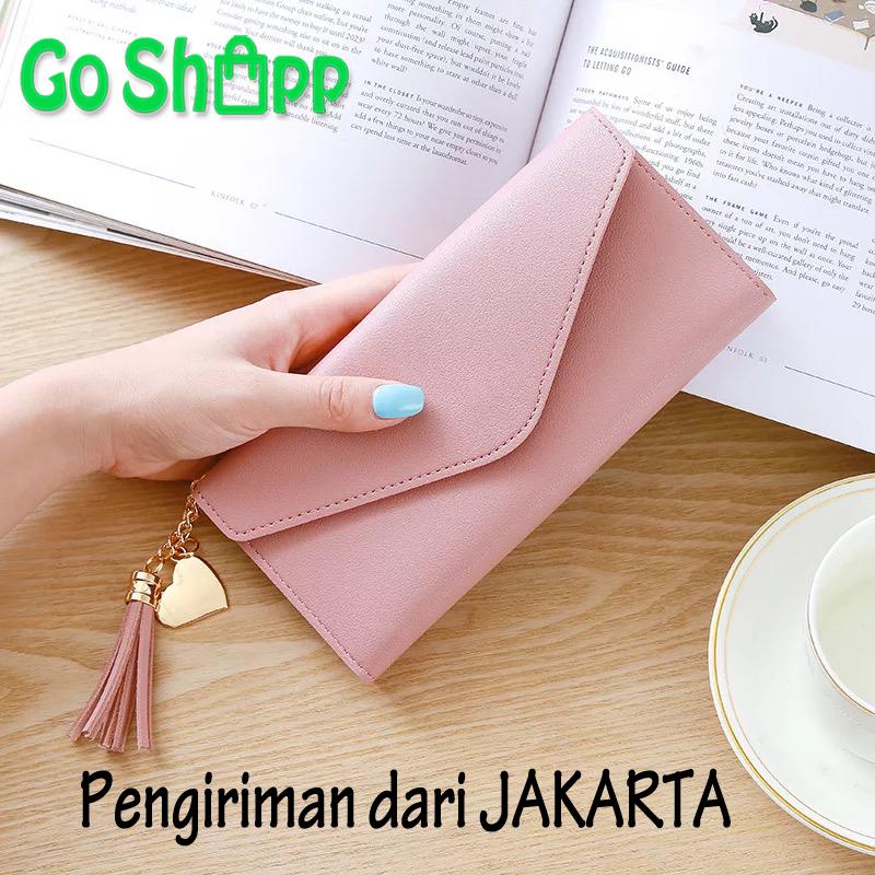 Go Shopp - Dompet Wanita - Dompet Panjang Wanita - Dompet - Dompet Fashion Korea - Dompet Terbaru - Dompet Gantungan Love [PJ001]