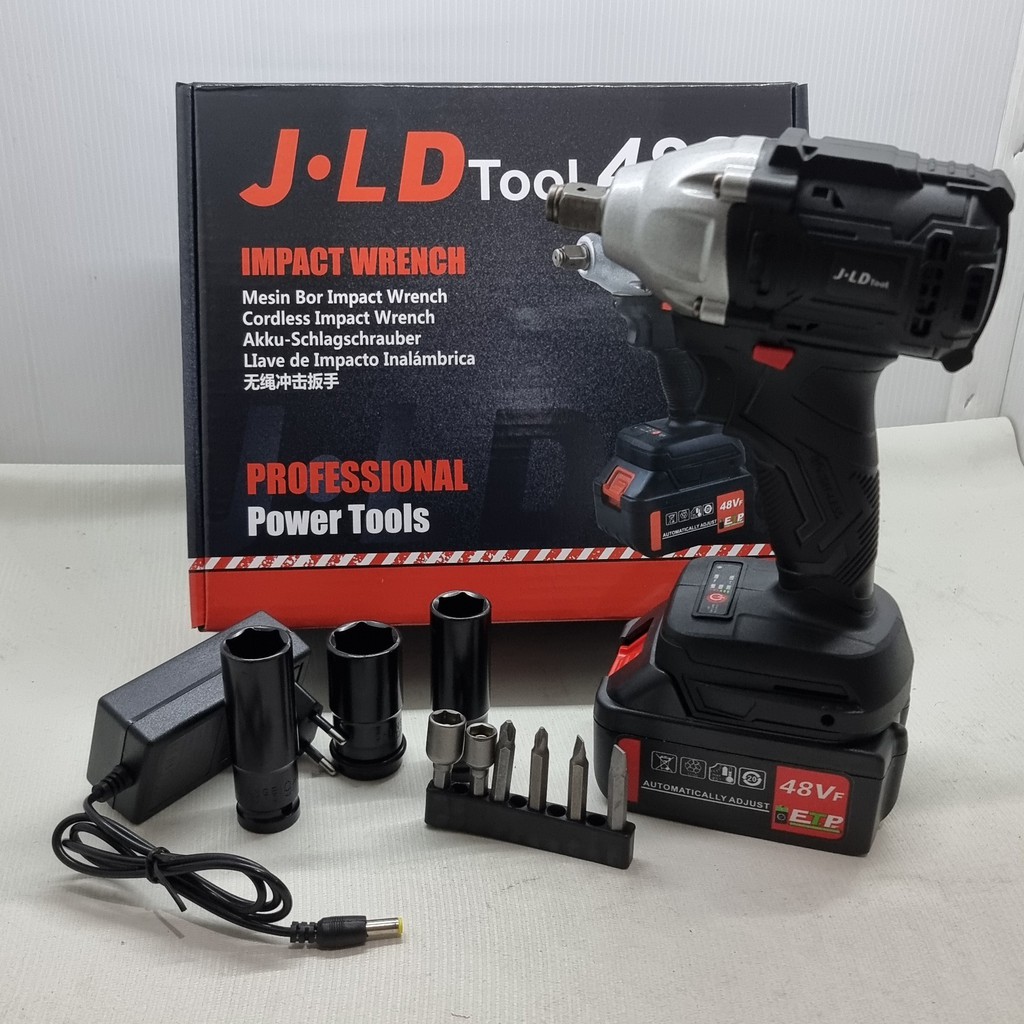 JLD 48S CORDLESS IMPACT WRENCH 48V BOR BUKA BAUT KUNCI 48 VOLT Lazada Indonesia