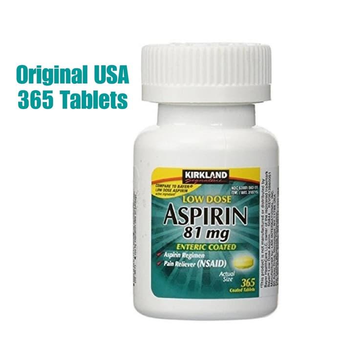 PROMO Kirkland Aspirin Low Dose 81 Mg 365 Tablet - Pain Reliever ORI USA - SwoIKTaj