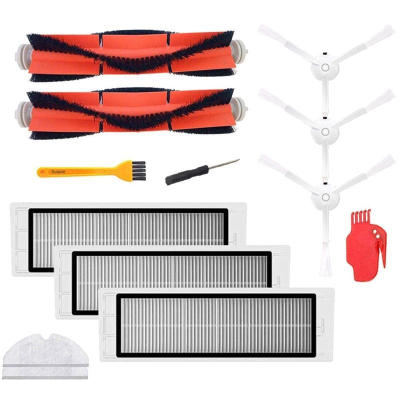 Accessories For Xiaomi Mijia/Roborock Robot Vacuum Cleaner Pack Of 3 Hepa Filters,2 Main Brushes,1 Cleaning Tool,3 Side Brushes Singapore