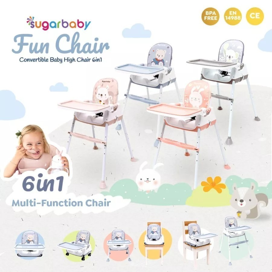 Sugar Baby Fun Chair Convertible Baby High Chair in Kursi