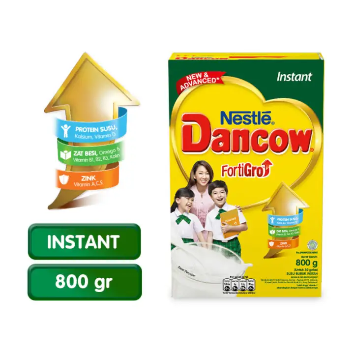 DANCOW Instant Enriched Fortigro Susu Plain Box 800g | Lazada Indonesia