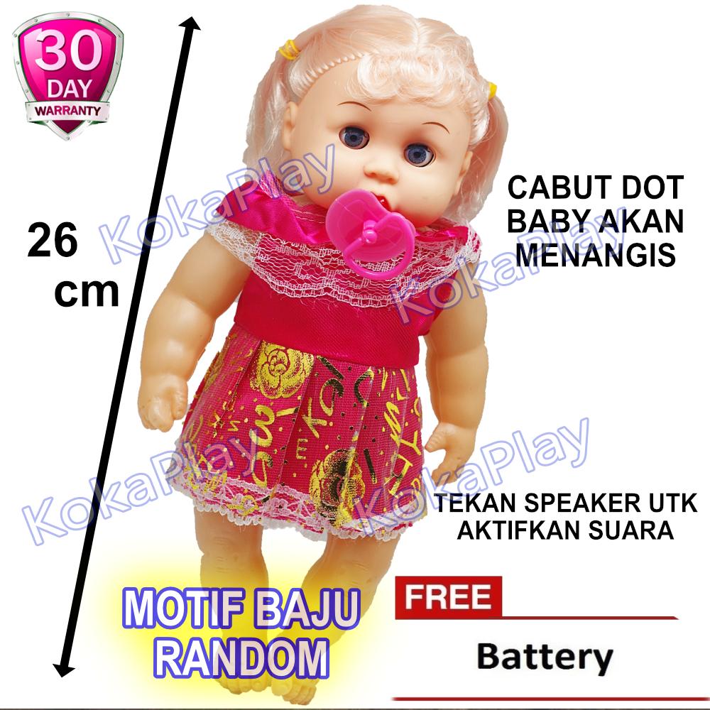 KokaPlay Mainan Boneka Susan Mini Nangis Mainan Anak Perempuan Mainan Anak Laki Laki Crying Doll Barbie Baby Boy Girl + Free Baterai