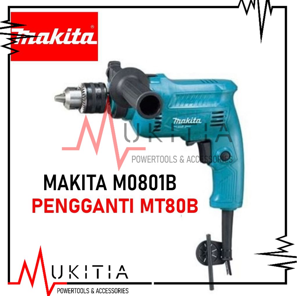 Makita M 0801 B Mesin Bor Beton Tangan 13MM 13 mm M0801B Kayu Besi