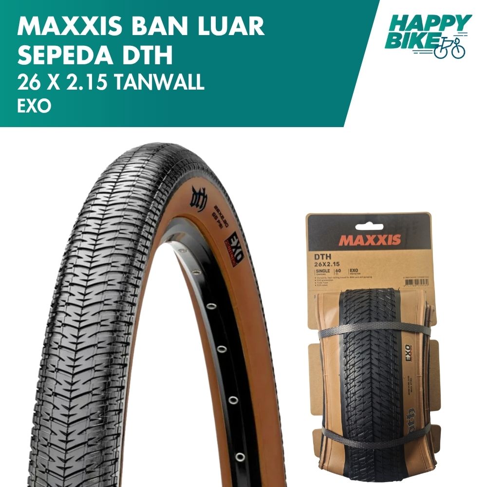 MAXXIS Ban Luar Sepeda DTH Tanwall Skinwall 26 x EXO 60 TPI Bicycle  Outer Tires MTB Road Bike Cross Country Kevlar