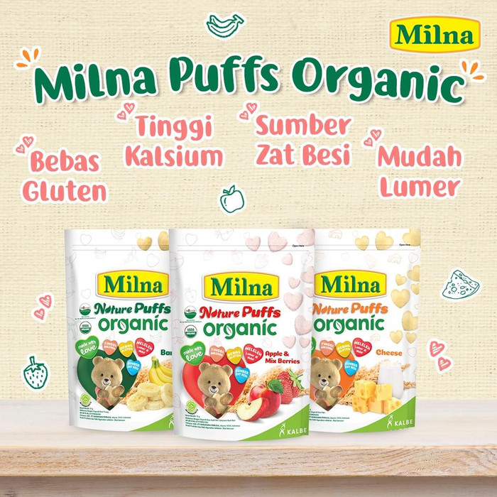 Milna Nature PUFFS Organic Cheese Makanan Bayi [15 g] Lazada Indonesia