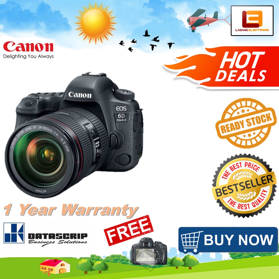Canon EOS 6D Mark II Kit EF 24-105mm f/4L IS II USM - Garansi Resmi 1 ...