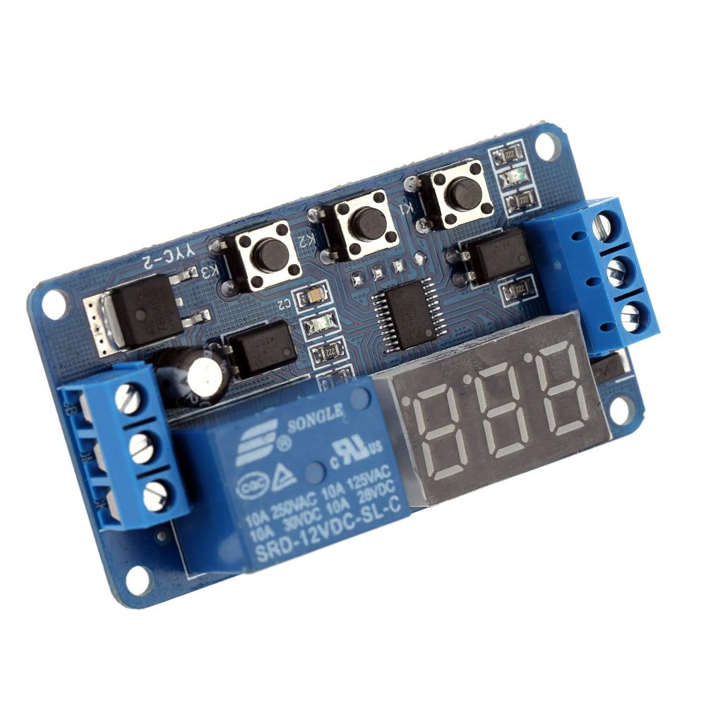12V LED Display Automation Digital Delay Timer Control Switch Relay Module