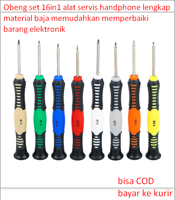 Set Handphone Obeng set 16in1 alat servis handphone lengkap material baja memudahkan ...