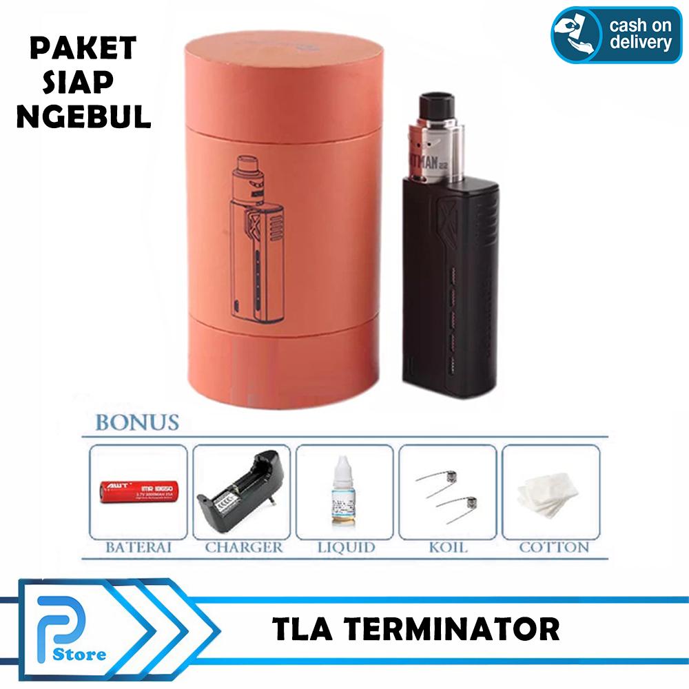 Paket Siap Ngebul TLA Terminator Rokok Elektrik Vape TLA + Free Baterai Coil Liquid Kapas dan Charger Paket Siap Ngebul TLA Terminator Rokok Elektrik Vape TLA + Free Baterai Coil Liquid Kapas dan Charger