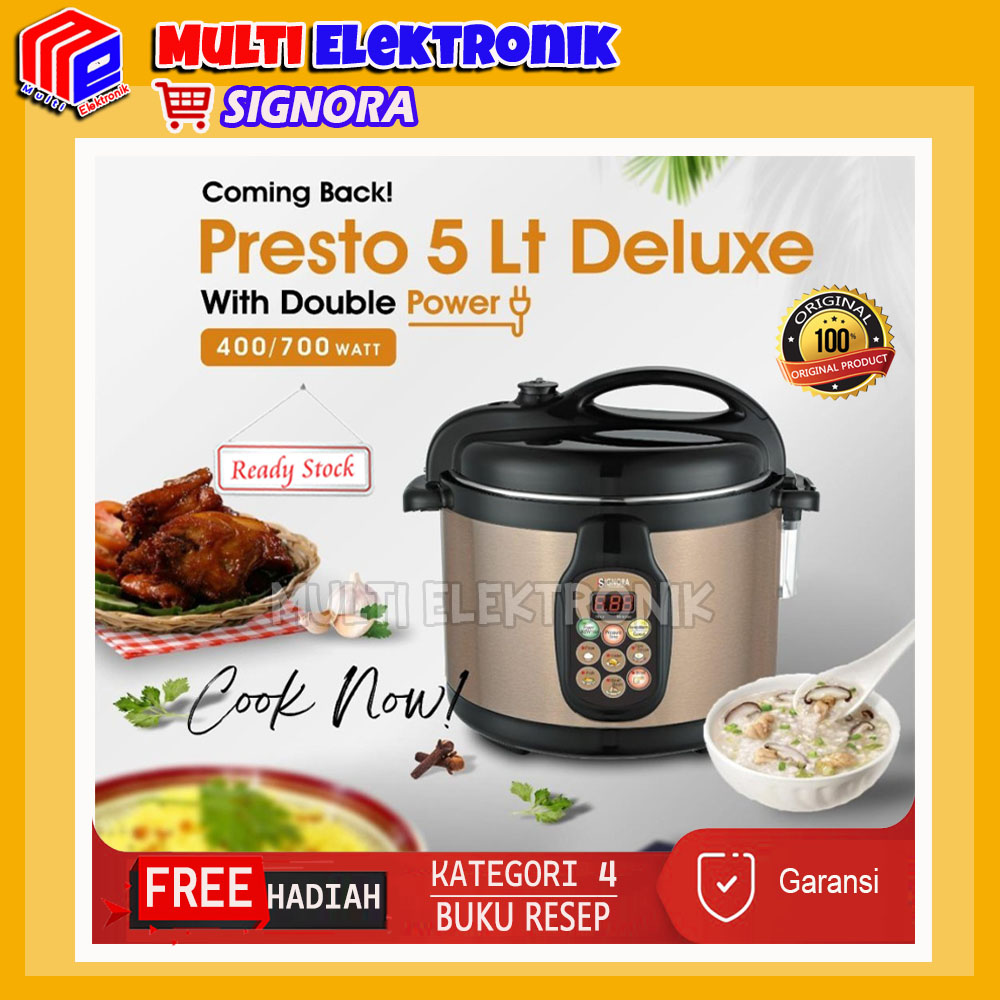 Presto Deluxe 5 liter Signora Kapasitas 5 Liter Bonus Hadiah