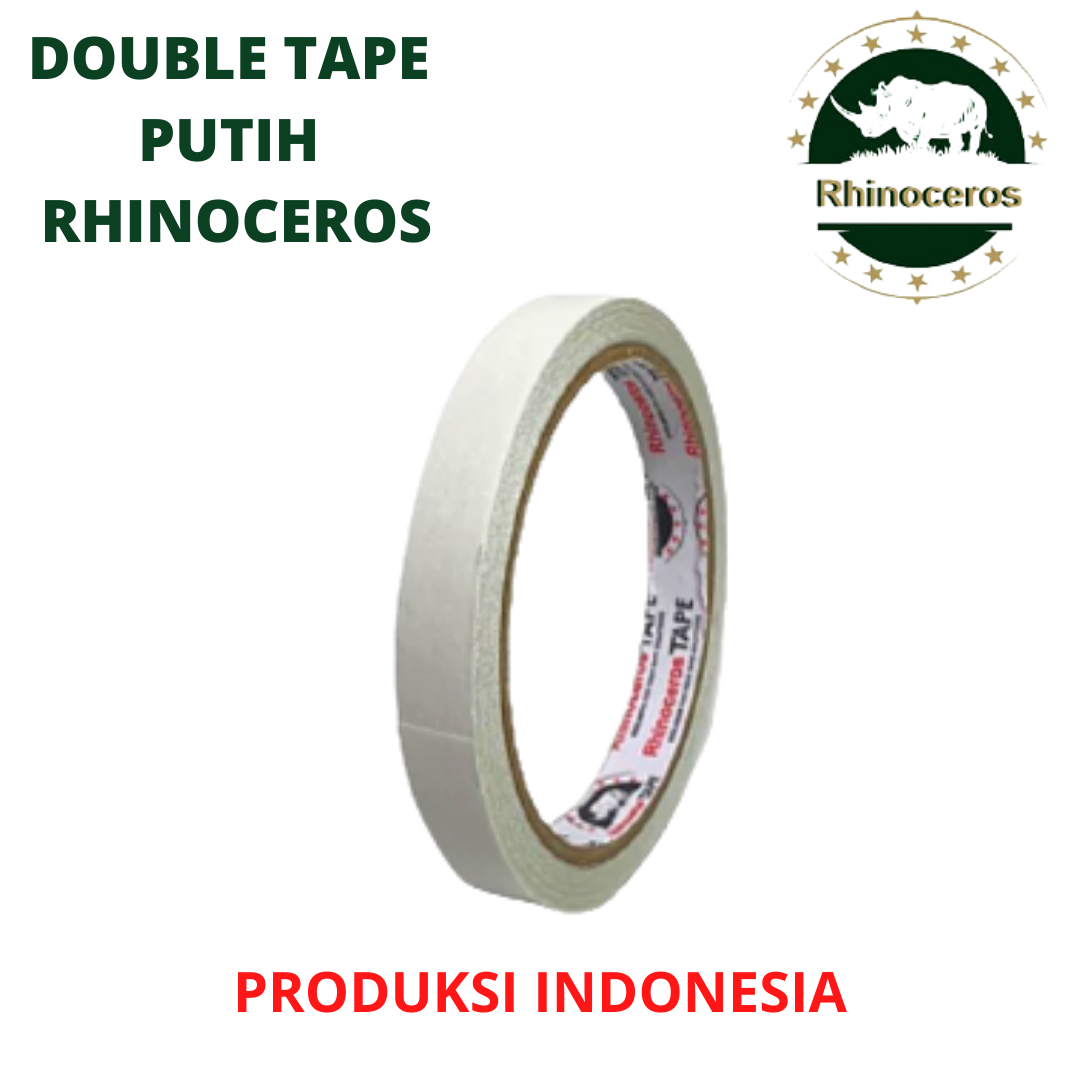Double Tape Putih RHINOCEROS Tape 12mm x 10m Lazada Indonesia