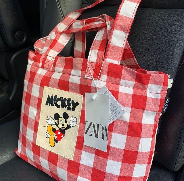 Zara mickey tote discount bag