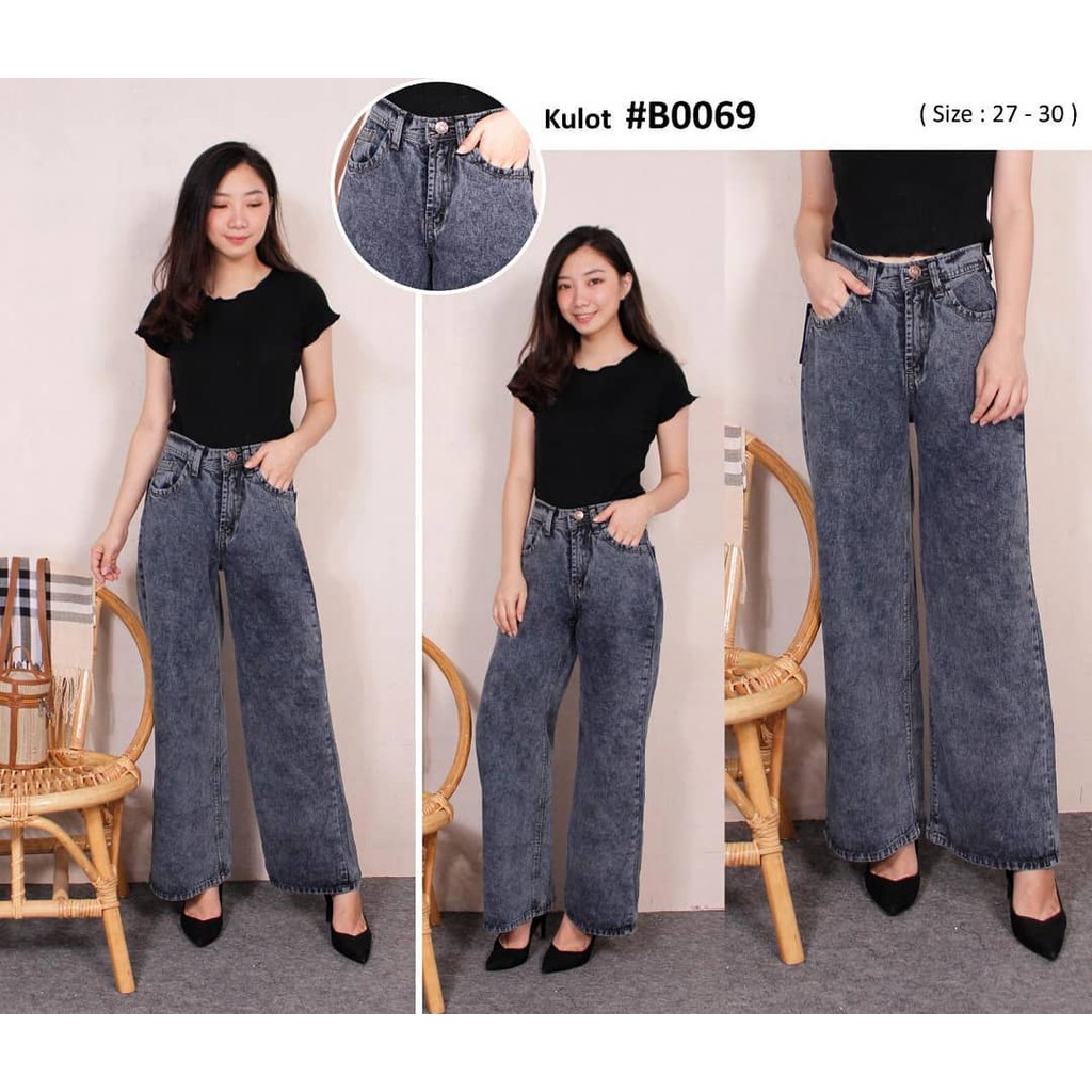 CELANA JEANS WANITA/ BOYFRIEND KULOT 