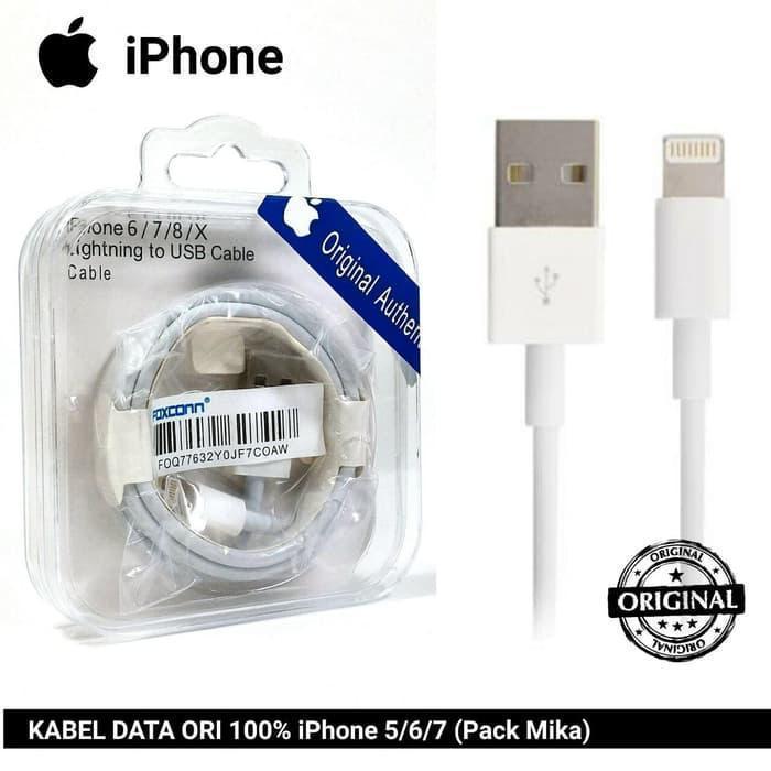 Run sanjaya Cable Kabel Data Charger ORI 100% Iphone 5/s/6/6+/7 Ipadmini Original
