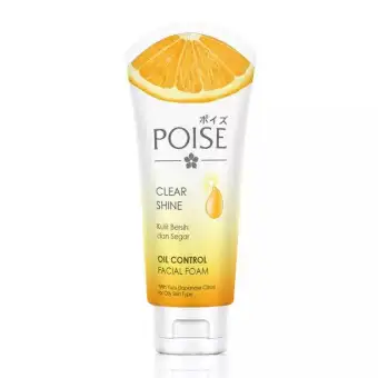 Poise Clear Shine Oil Control Facial Foam Pembersih Wajah Berminyak 100gr